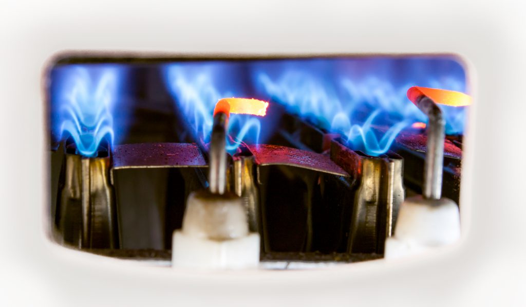 Kocioł gazowy z przyłączem